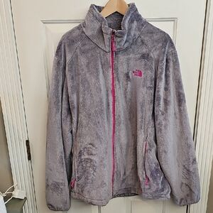 North Face Osito Jacket - Size 3X - Grey/fuchsia